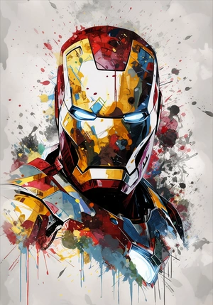 Железный человек в стиле абстракции - 1