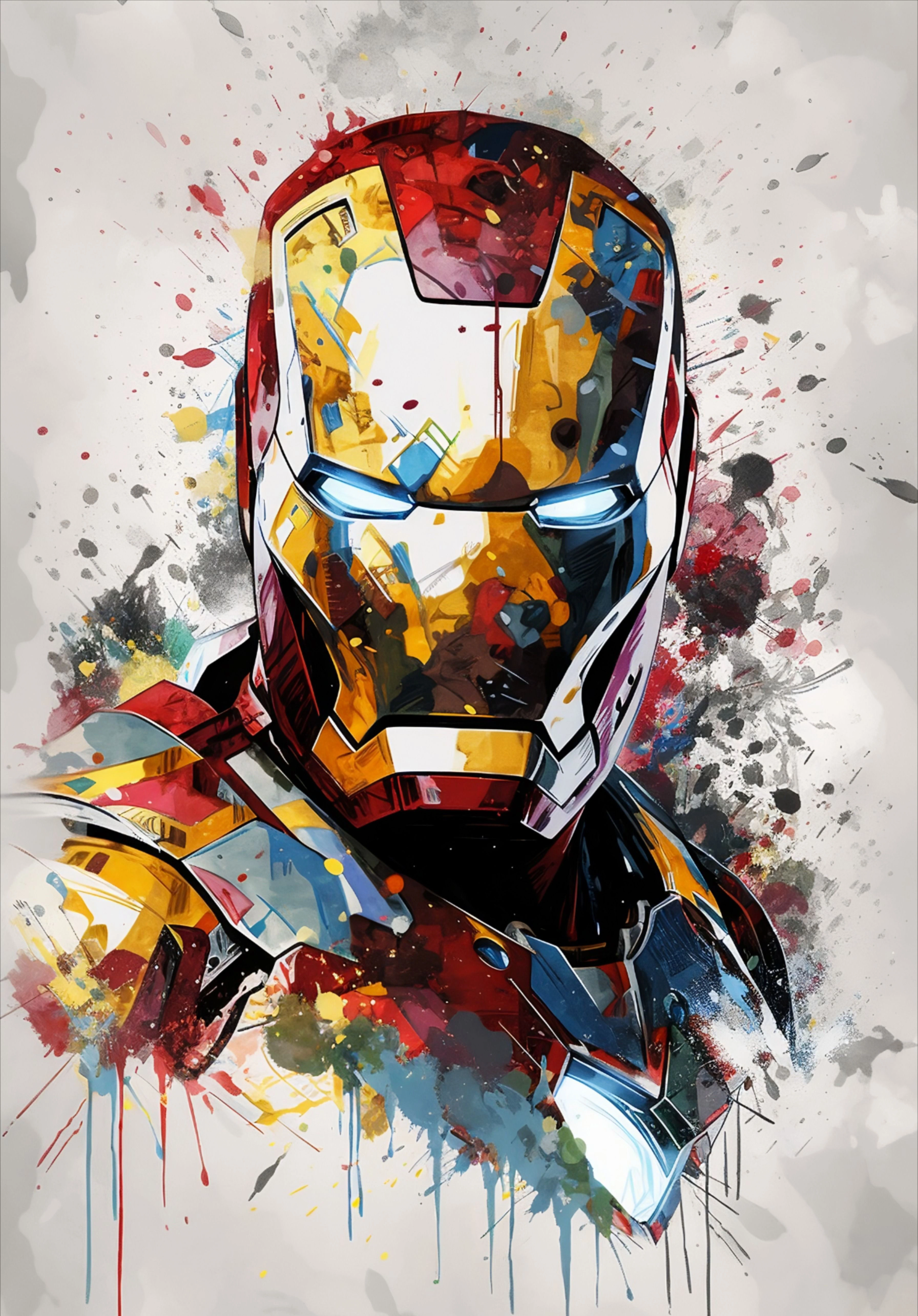 Железный человек в стиле абстракции - 1