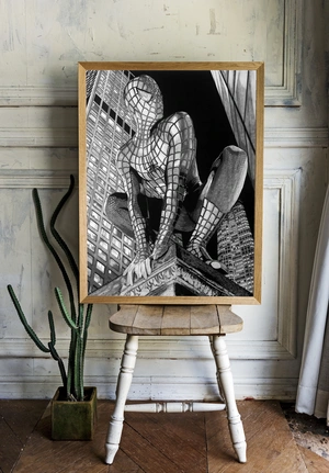 Человек паук в чёрно-белом стиле - 2