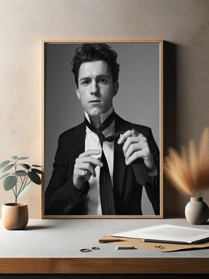 Том Холланд в черно-белом образе - 3