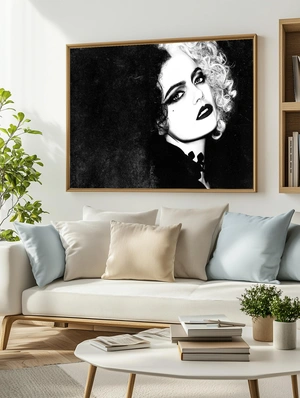 Черно-белый портрет Круэллы - 3