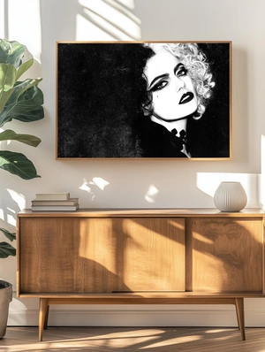 Черно-белый портрет Круэллы - 4