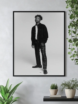 Монохромный модный образ 21 Savage - 4