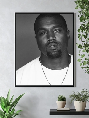 Черно-белый портрет Kanye West - 4