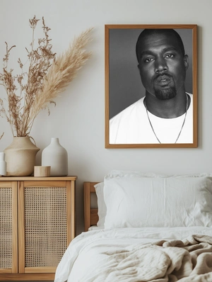 Черно-белый портрет Kanye West - 5