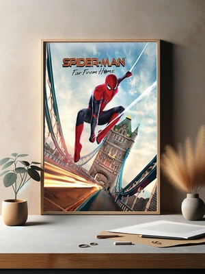 Человек-паук в динамичном полёте на фоне Тауэрского моста - 3