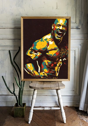 Дуэйн Джонсон в стиле абстракции - 2