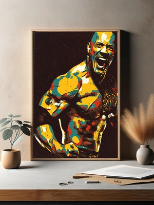 Дуэйн Джонсон в стиле абстракции - 3