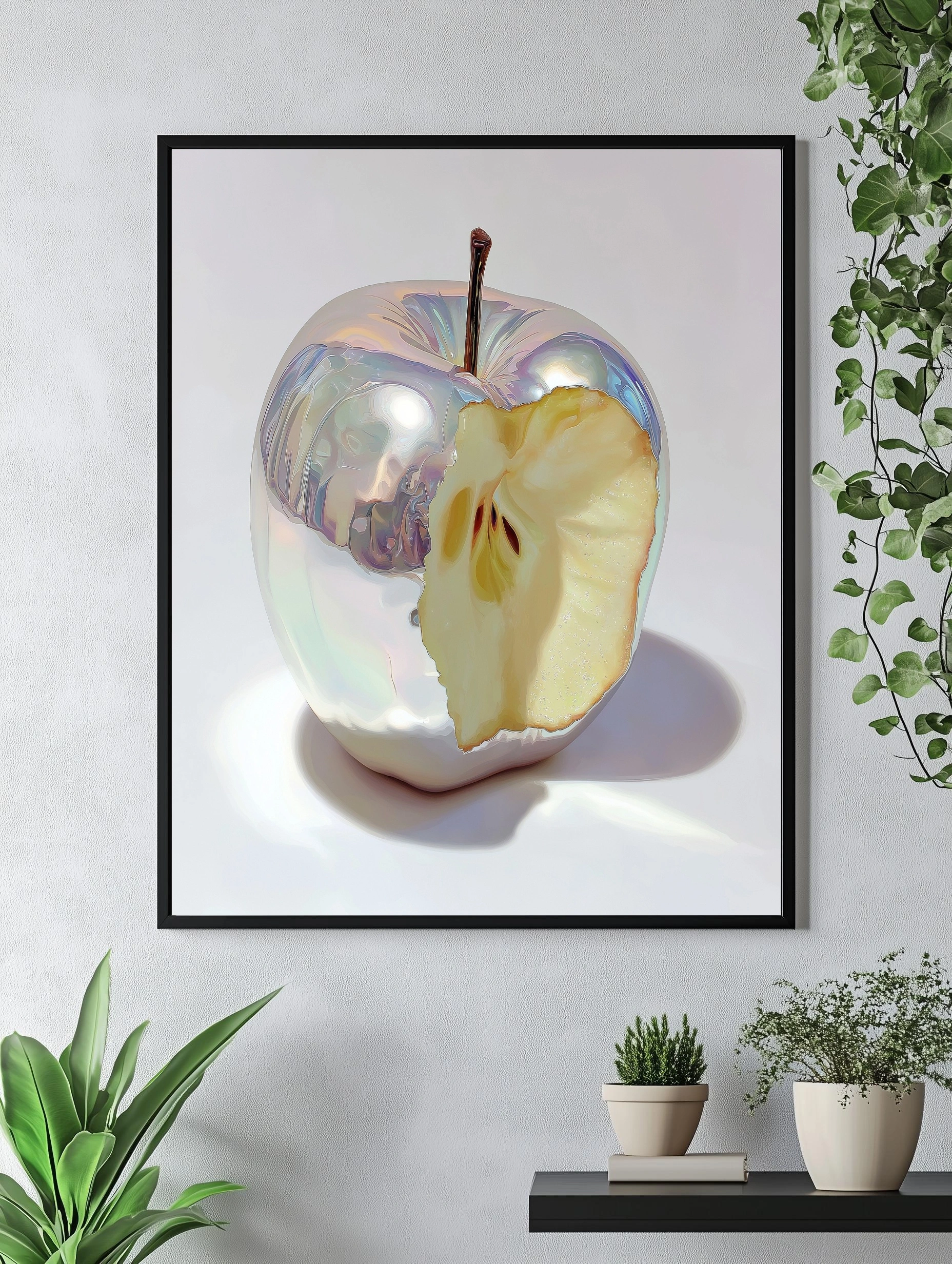 Металлическое яблоко с укусом - 5