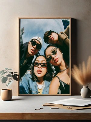 Современная молодежная группа в стильных очках - 3