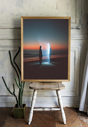 Светящиеся силуэты на фоне заката - 2