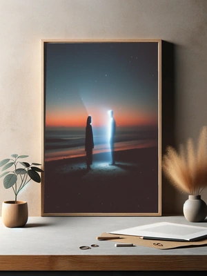 Светящиеся силуэты на фоне заката - 3