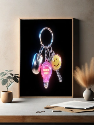 Яркий брелок с лампочкой и улыбкой - 3