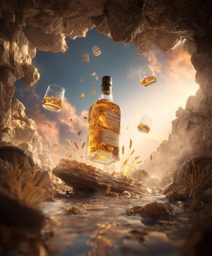 Искусство наслаждения: бутылка виски в природе - 1