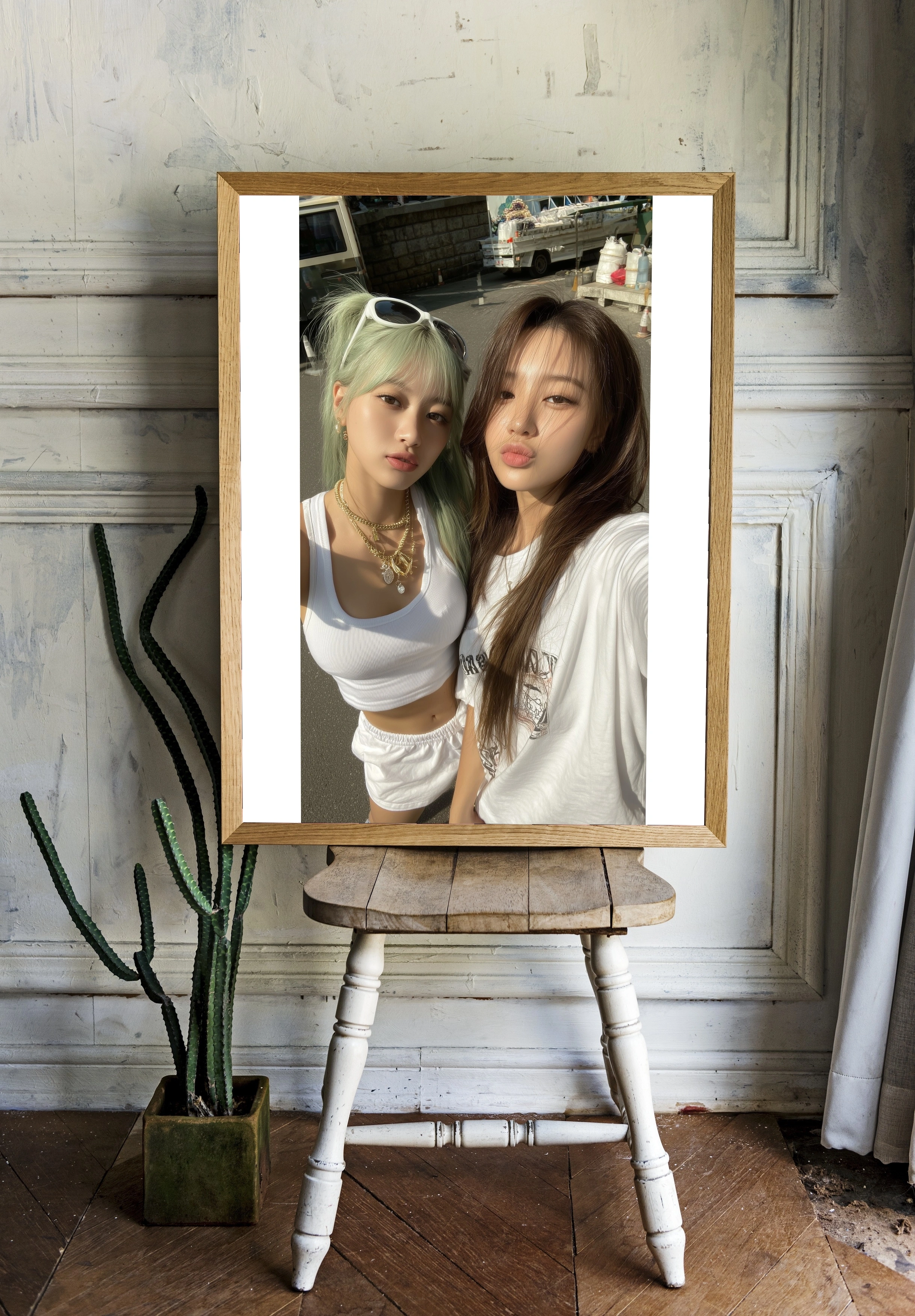 Яркое летнее селфи двух подруг - 2