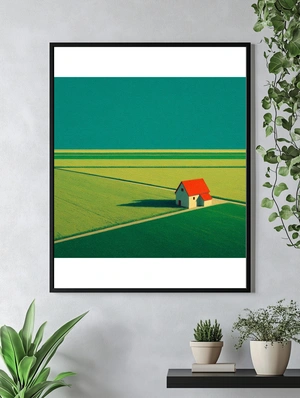 Минималистичный дом на фоне зелёных полей - 5