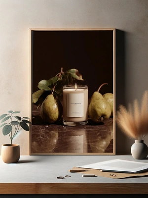 Ароматическая свеча с грушей и зеленью - 3