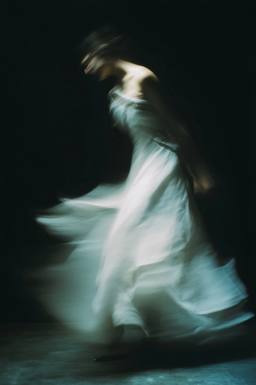 Эфирная танцовщица в белом платье - 1