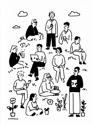 Современная жизнь: встреча друзей на природе - 1