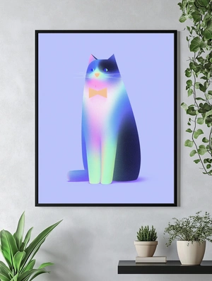 Элегантный кот в бабочке на пастельном фоне - 5