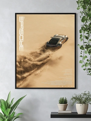 Спортивный автомобиль на фоне пустыни - 5