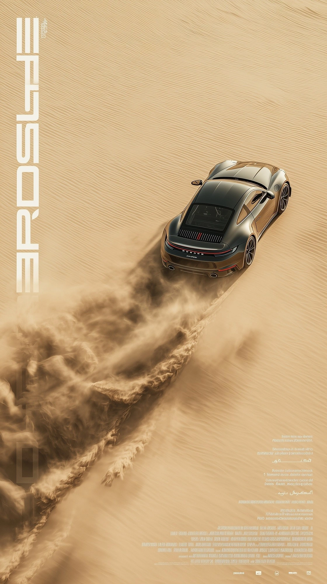 Спортивный автомобиль на фоне пустыни - 1