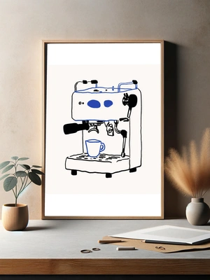 Минималистичная кофемашина с чашкой - 3