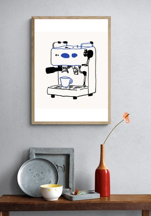 Минималистичная кофемашина с чашкой - 4