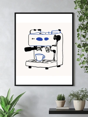 Минималистичная кофемашина с чашкой - 5