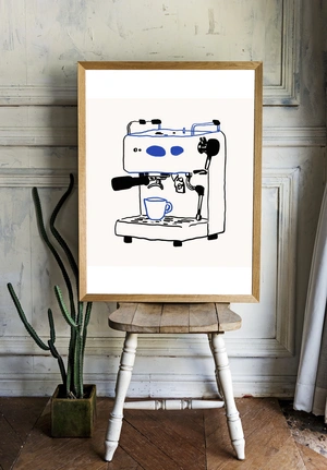 Минималистичная кофемашина с чашкой - 2