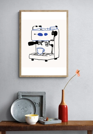 Минималистичная кофемашина с чашкой - 4