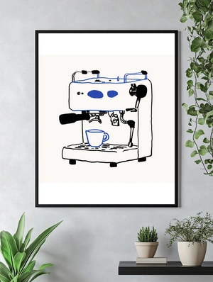 Минималистичная кофемашина с чашкой - 5