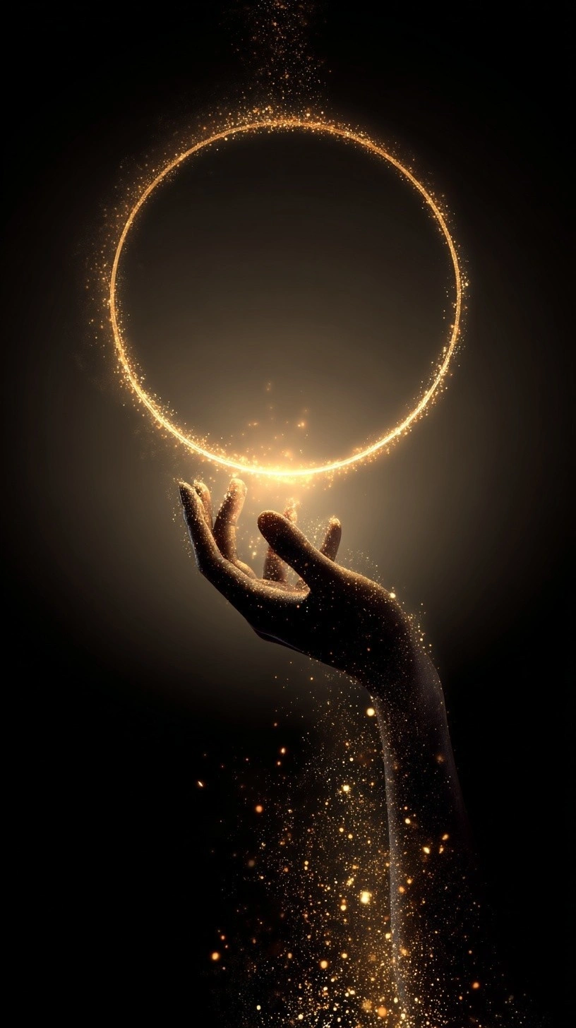 Магическая рука с золотым ореолом - 1