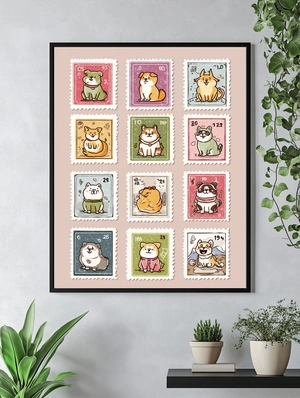 Очаровательные собачьи марки в стиле иллюстрации - 5