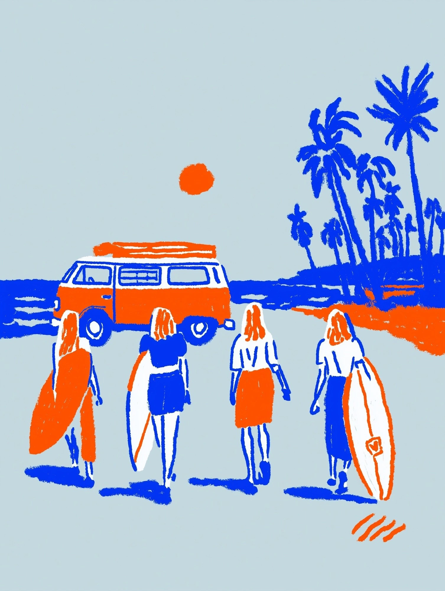 Серфинг и закат: летние воспоминания - 1