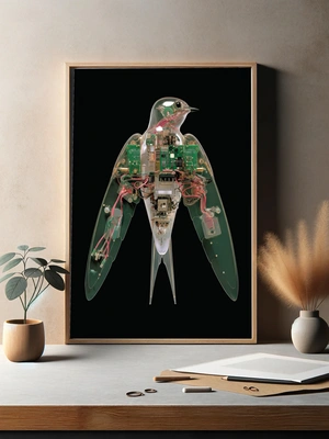 Роботизированная птица с прозрачным корпусом - 3