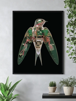 Роботизированная птица с прозрачным корпусом - 5