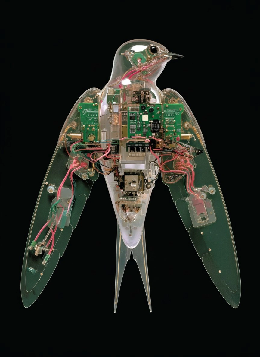 Роботизированная птица с прозрачным корпусом - 1