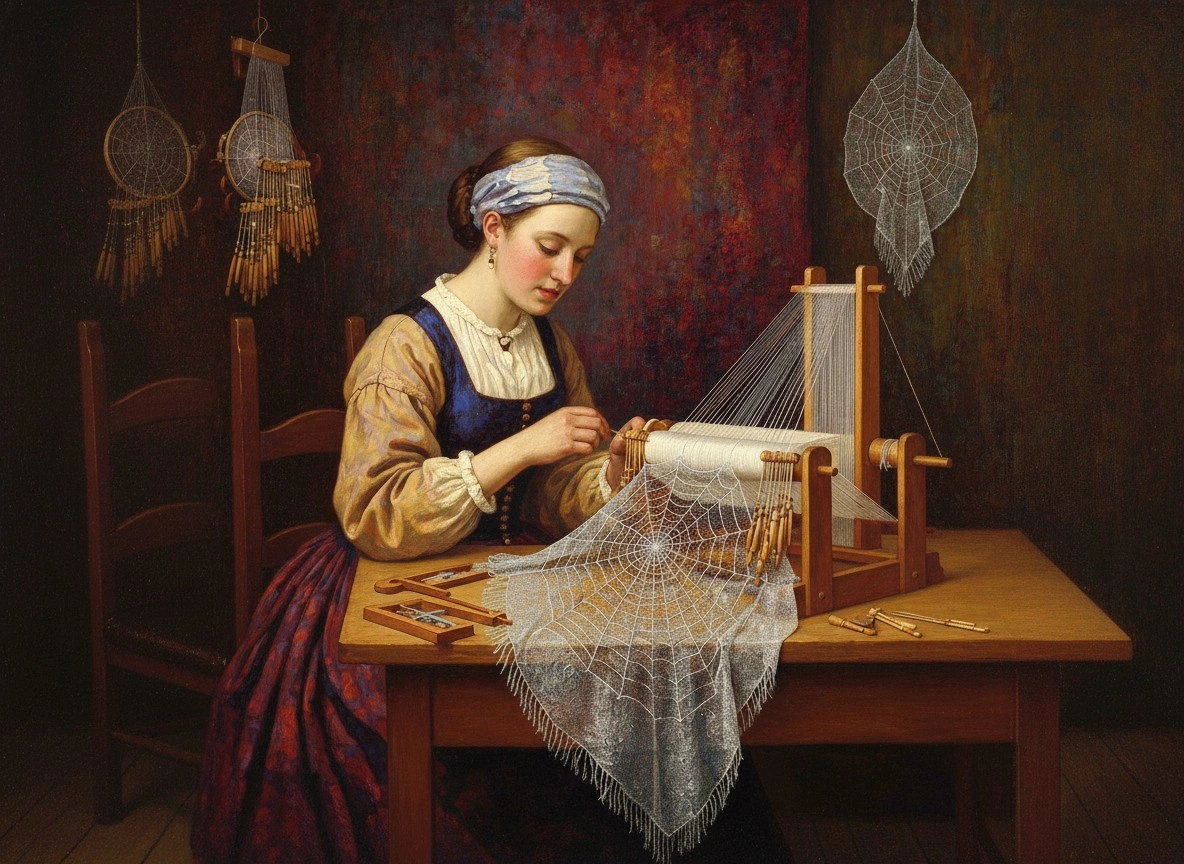 Традиционное ткачество с кружевом - 1