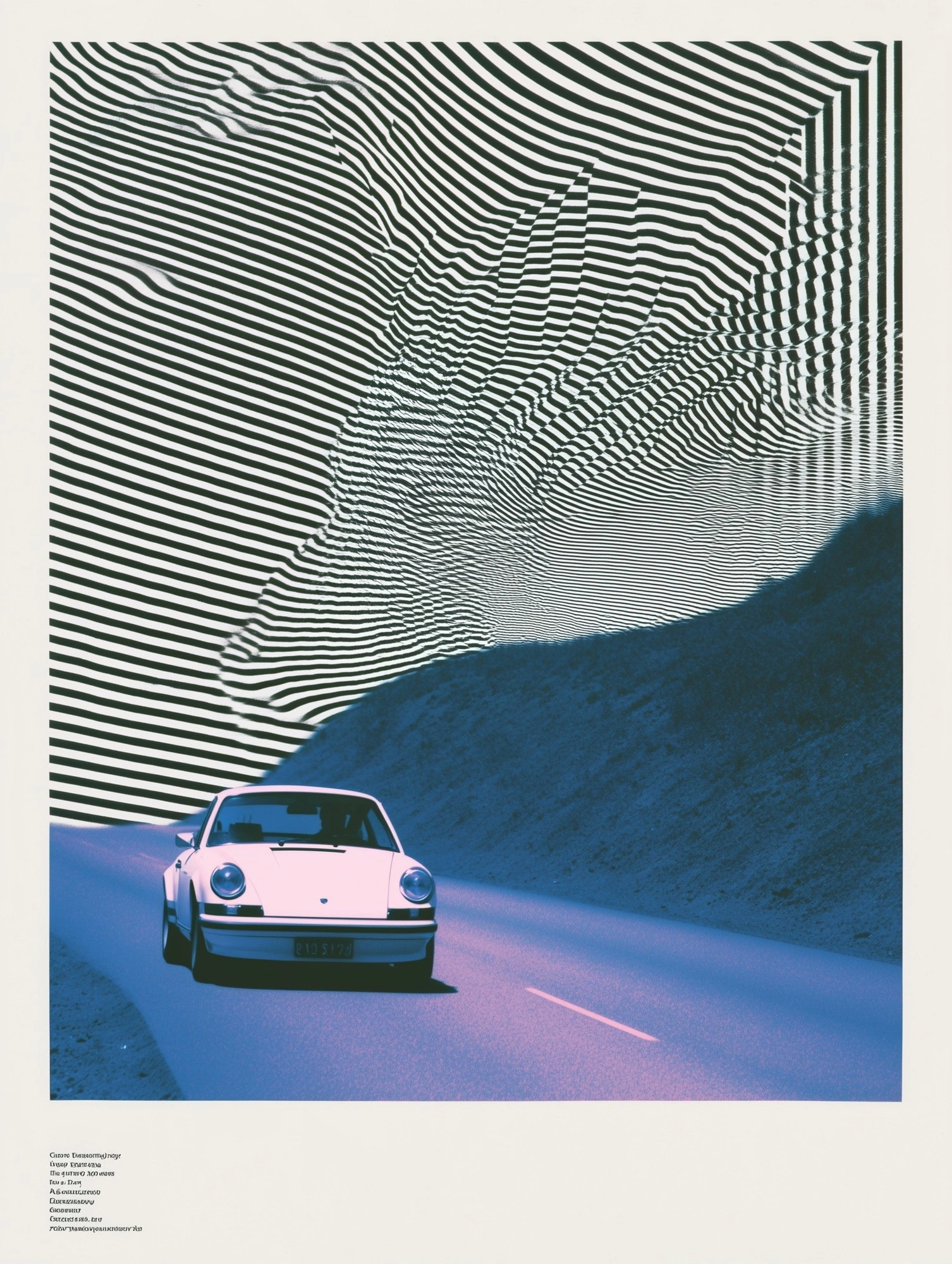 Эстетика ретро: белый Porsche на дороге - 1