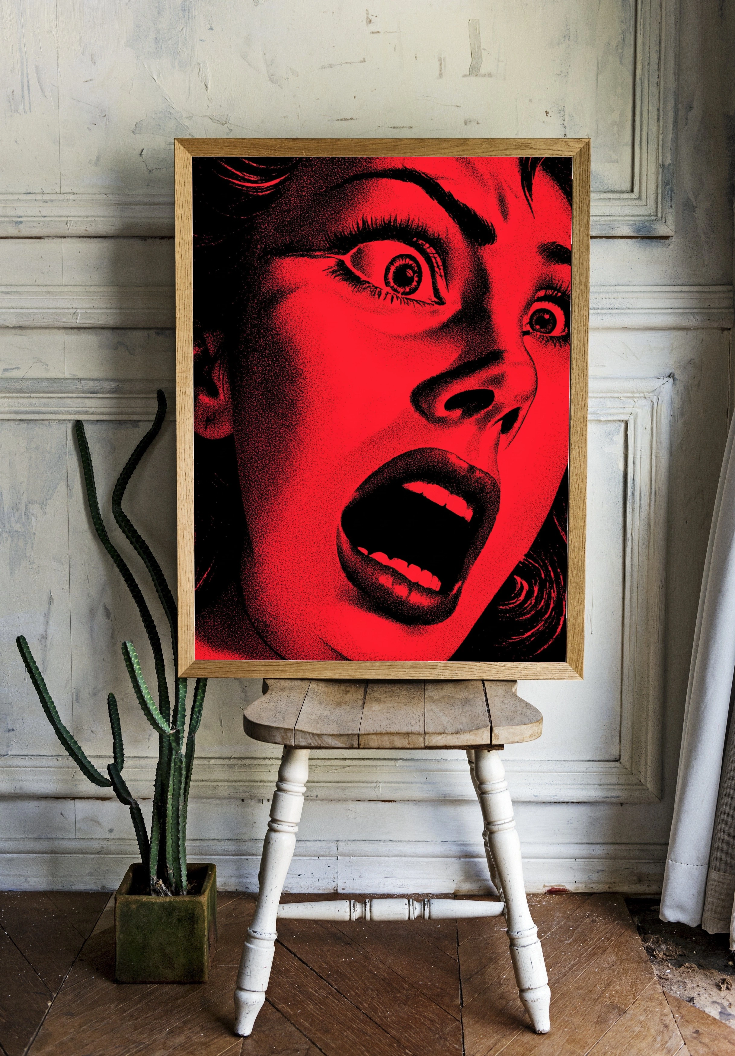 Эмоциональный портрет страха в красном - 2