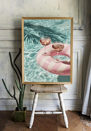 Розовые коктейли на пляжном круге - 2