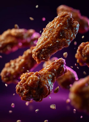 Вкусные куриные крылышки в полете - 1