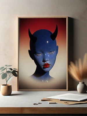 Сияющая дьяволица с красными губами - 3