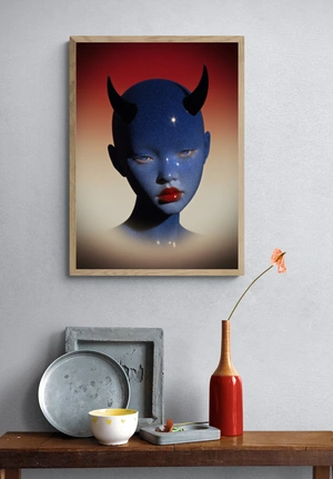 Сияющая дьяволица с красными губами - 4