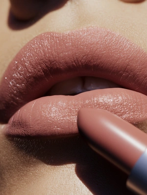 Нежные губы с матовой помадой - 1