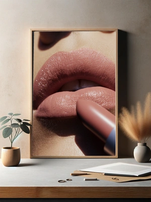 Нежные губы с матовой помадой - 3