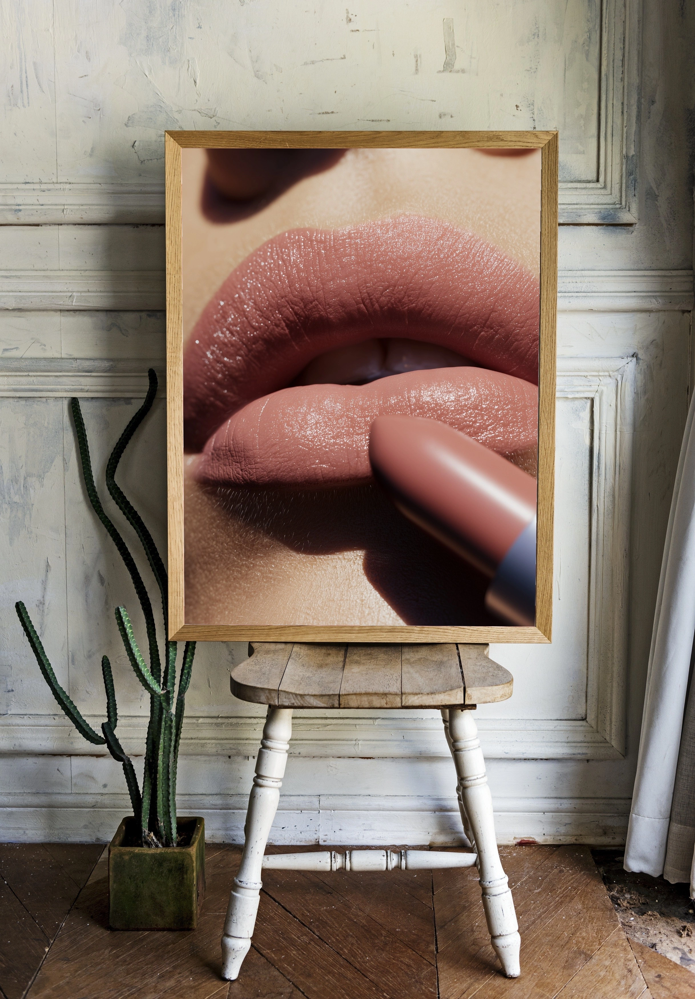 Нежные губы с матовой помадой - 2