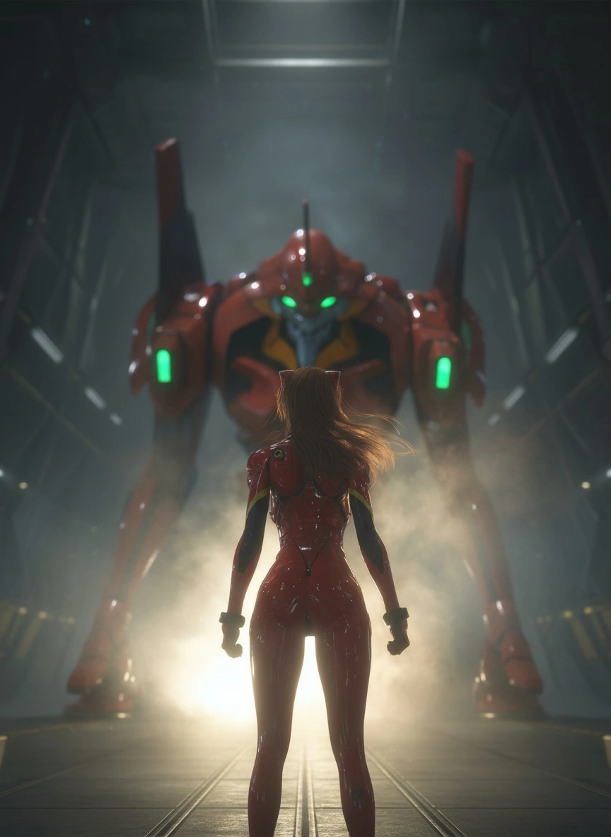 Героиня в боевом экзоскелете против гиганта - 1