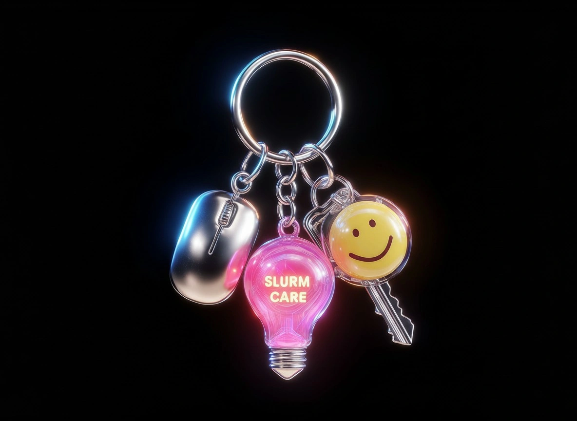 Ключи с яркими брелками и светильником - 1